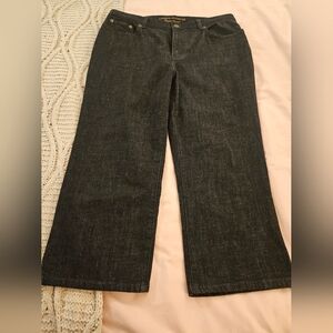 Lauren‎ Jeans Ralph LaurenDark Denim Wide-Leg Jeans Size 10